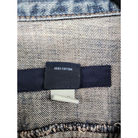 GAP Y2K Denim Jean Jacket‎ Women's Size Medium 100% Cotton With Faded Wash 2002 - Picture 6 of 16